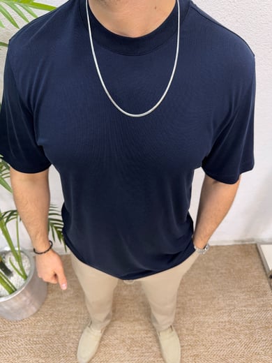 Modal Kumaş Premium Tshirt-Lacivert