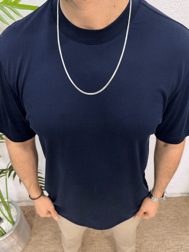 Modal Kumaş Premium Tshirt-Lacivert