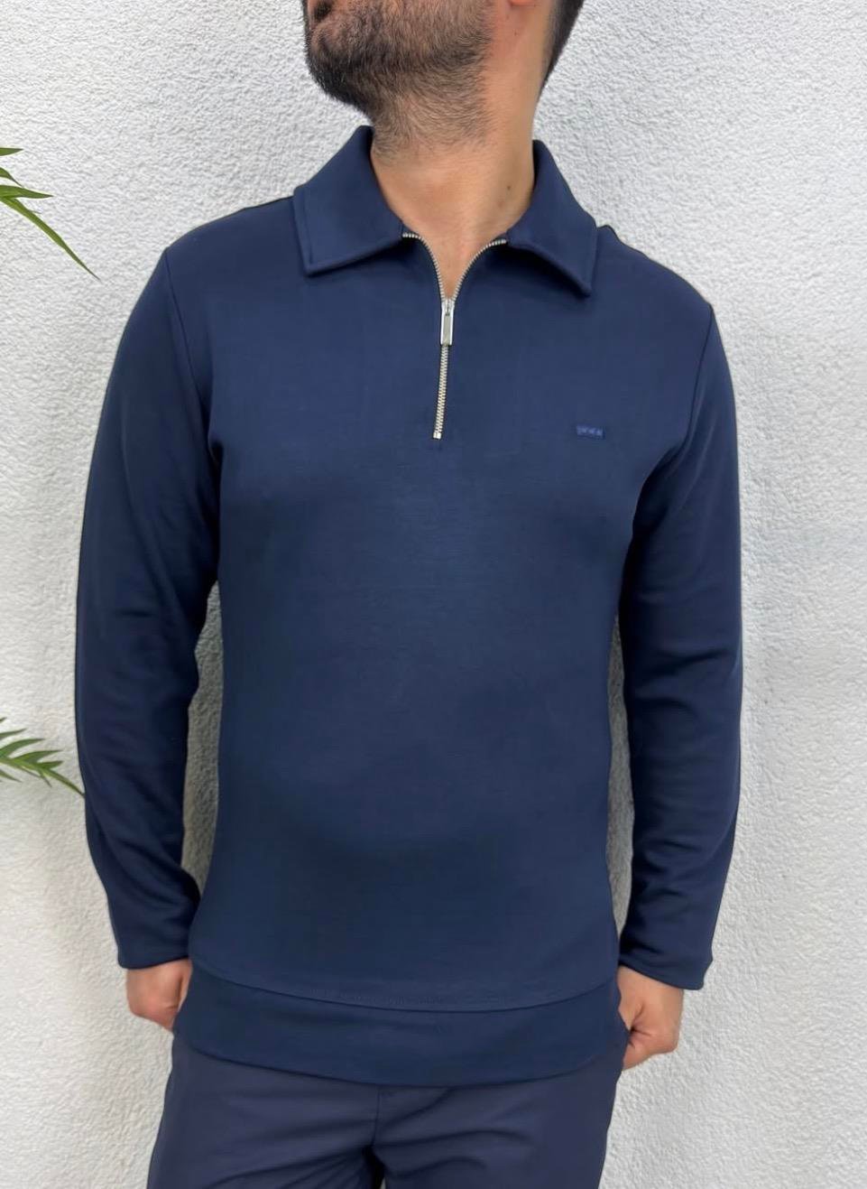 Premium Polo Yaka Sweatshirt -Laci