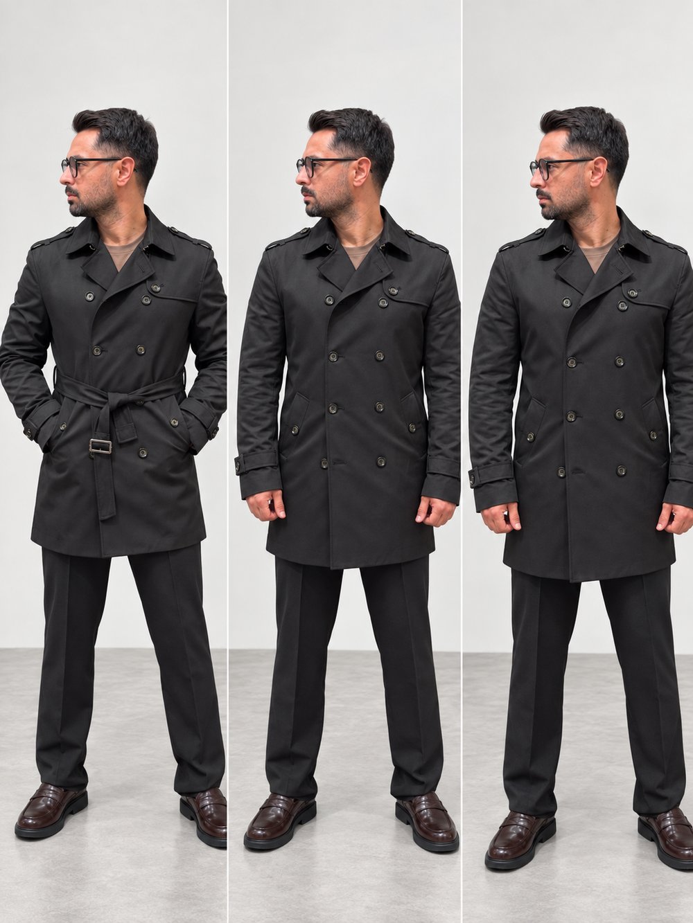 Premium Trenckot-Siyah