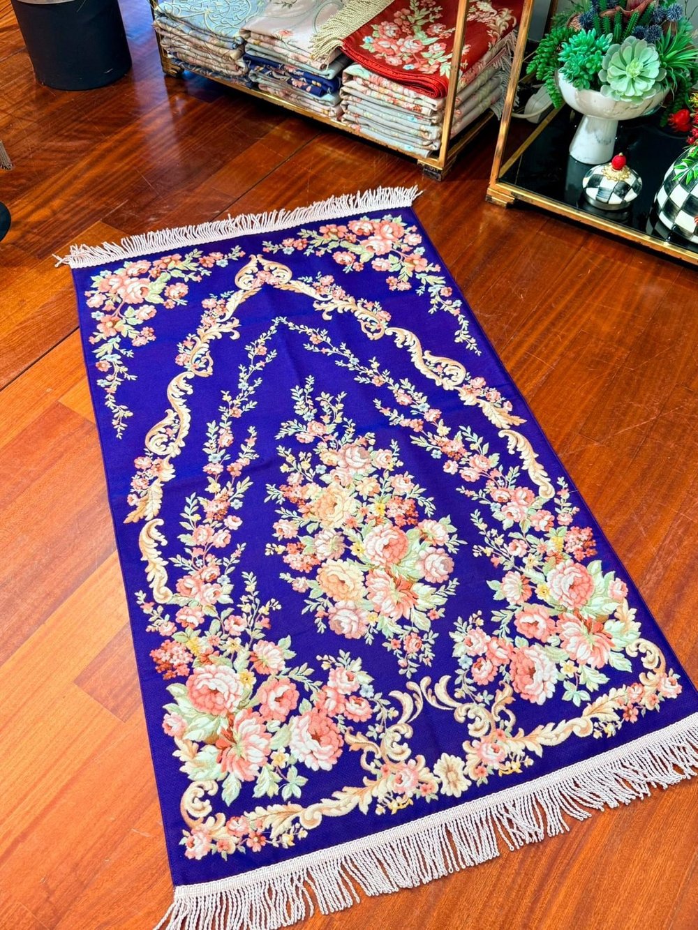Çivit Mavisi Goblen Seccade Model 1
