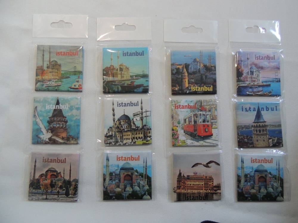 3'lü İstanbul Temalı Magnet Seti – Turistik Hediyelik Buzdolabı Magneti