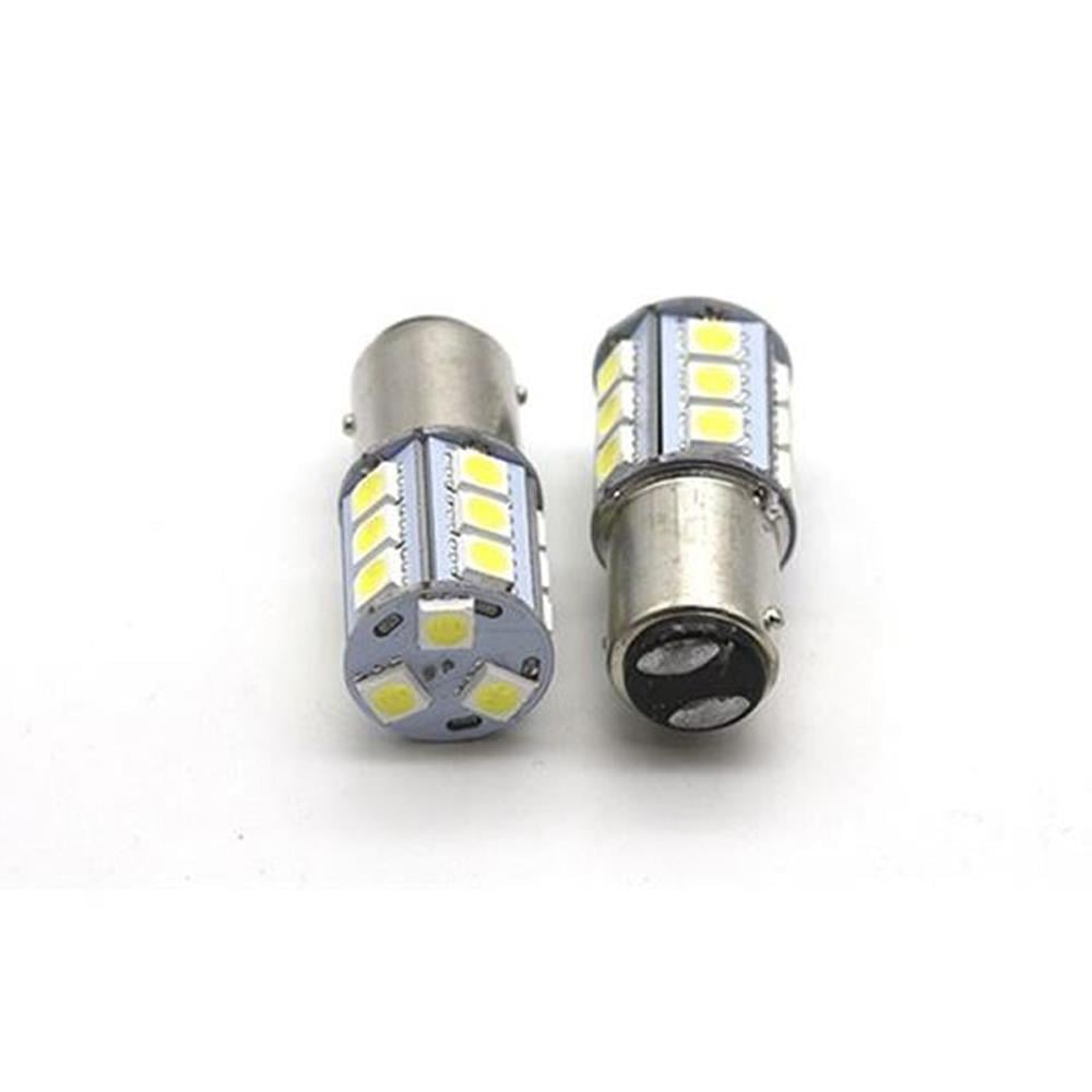 1016 Tip Beyaz Sinyal ve Stop Ampülü 18 Led Süper Parlak İki Adet