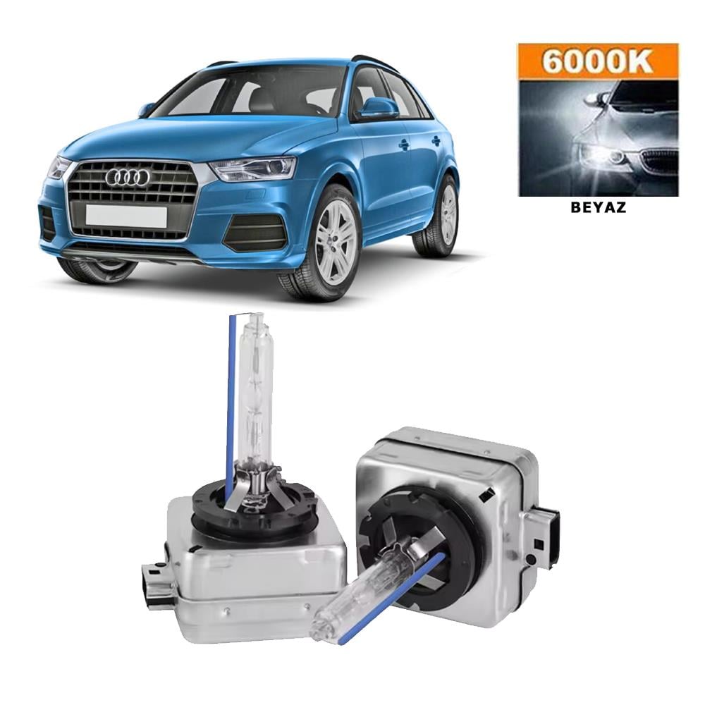 Audi Q3 2012-2014 D3S / D3R 6000K Beyaz HID Xenon Ampul 2 Adet