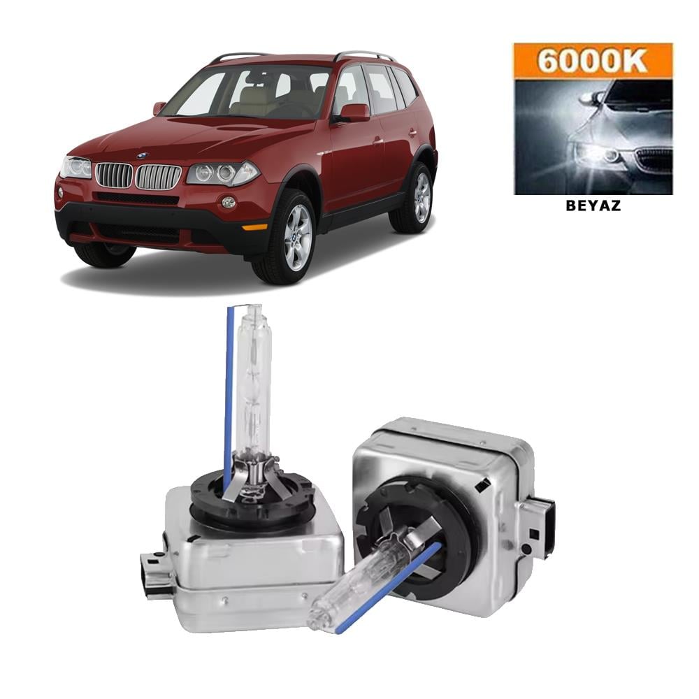 BMW X3 Serisi E83 2004-2010 Xenon D1S / D1R 6000K Beyaz HID Xenon Ampul 2 Adet