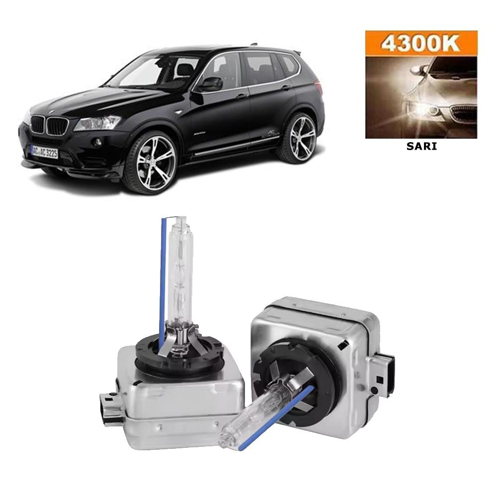 BMW X3 Serisi F25 2010-2017 Xenon D1S / D1R 4300K Sarı HID Xenon Ampul 2 Adet