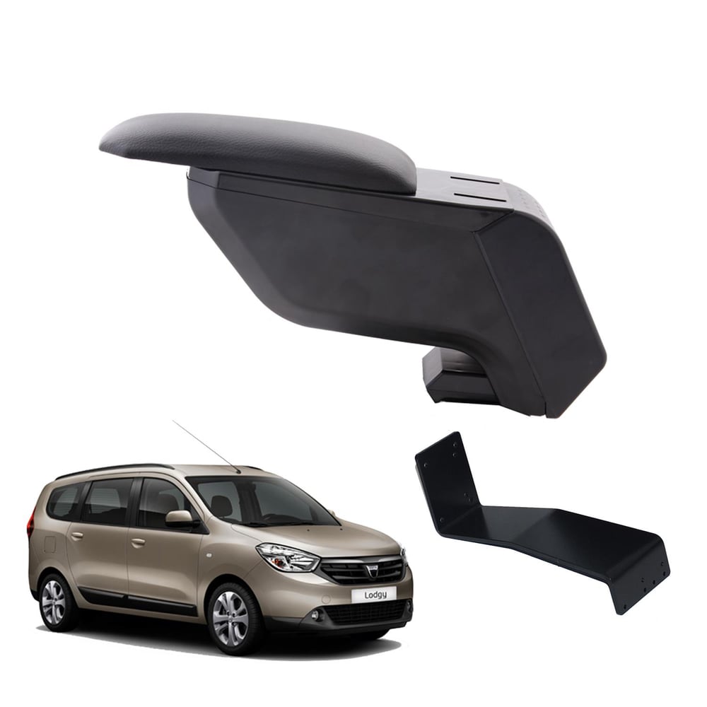 Dacia Lodgy 2021 Delmesiz Çelik Ayaklı Siyah Kolçak Kol Dayama