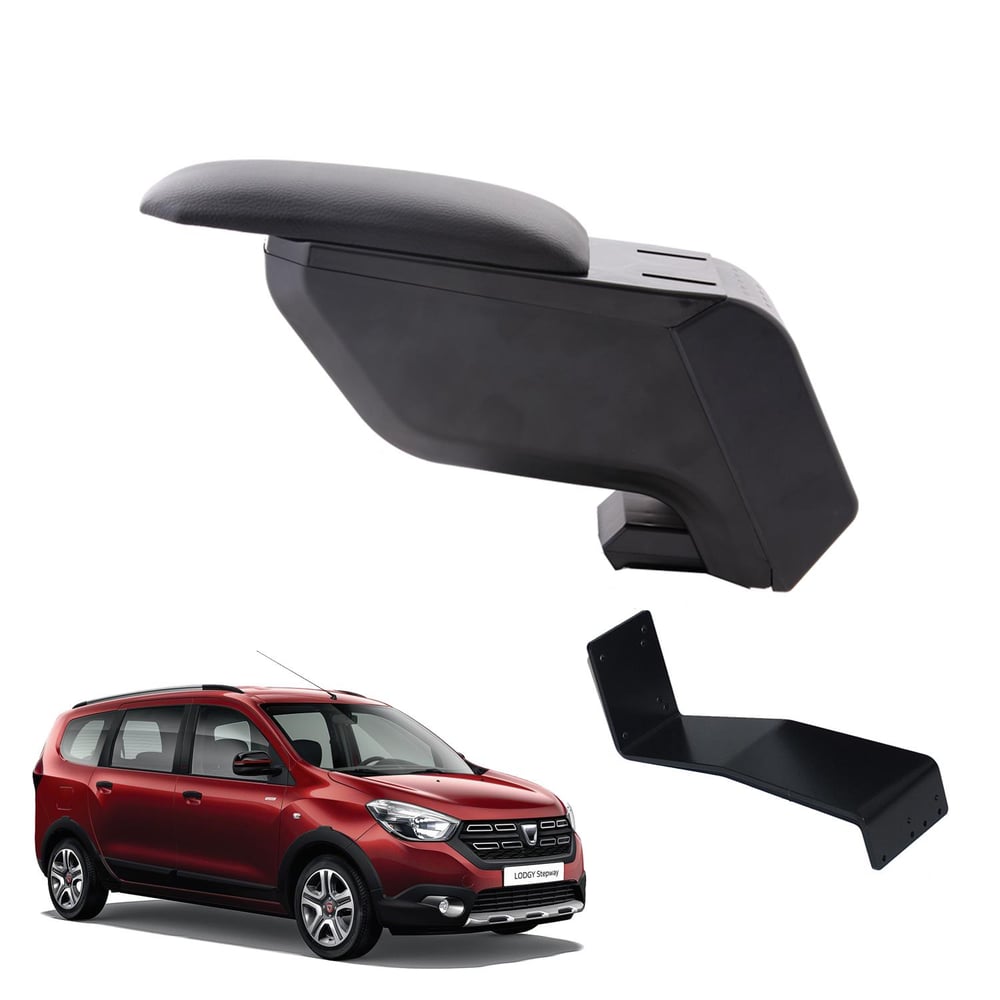 Dacia Lodgy Stepway 2015 Delmesiz Çelik Ayaklı Siyah Kolçak Kol Dayama