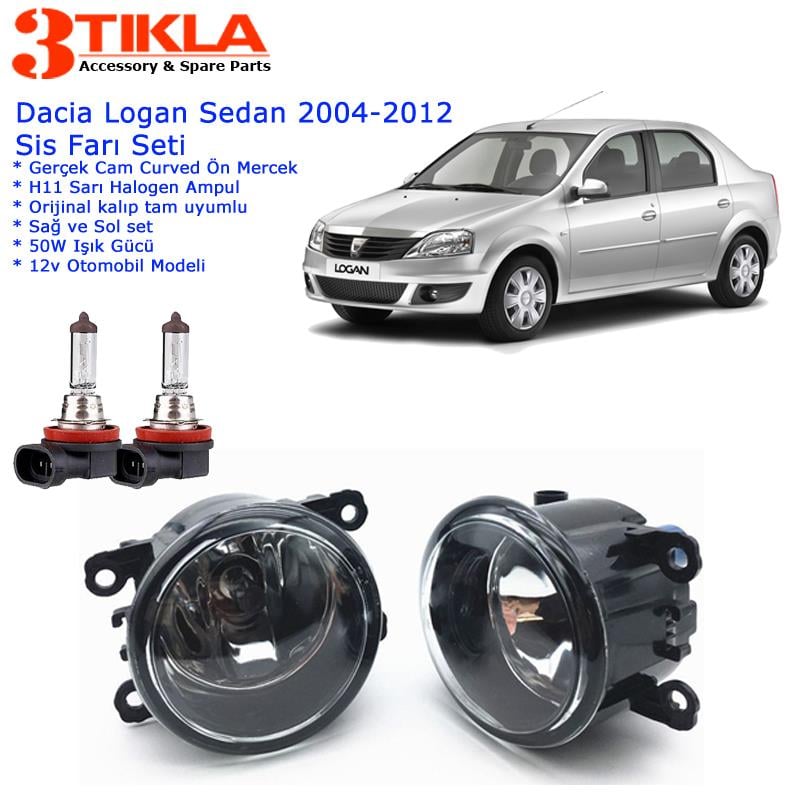 Dacia Logan Sedan 2012 Sis Farı Set  Oem:  8200074008
