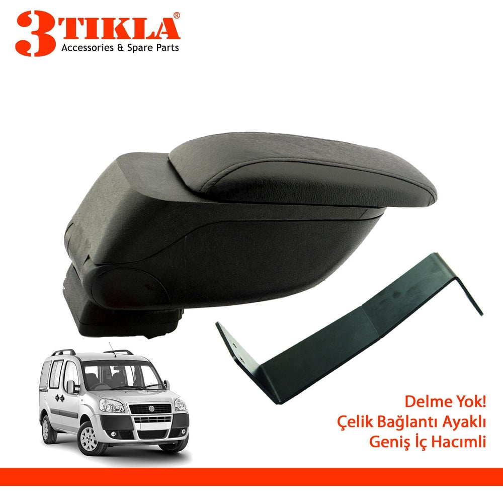 Fiat Doblo 2001 Safeline Geniş Hacimli  Delmesiz Çelik Ayaklı Kolçak Kol Dayama