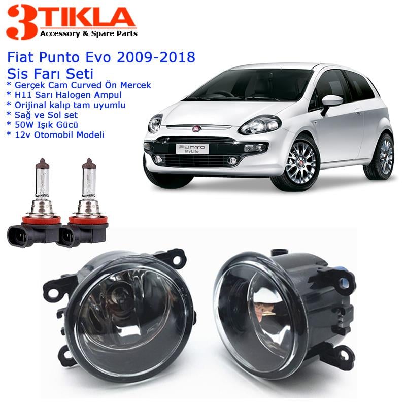 Fiat Punto Evo 2016 Sis Farı Set  Oem:  8200074008