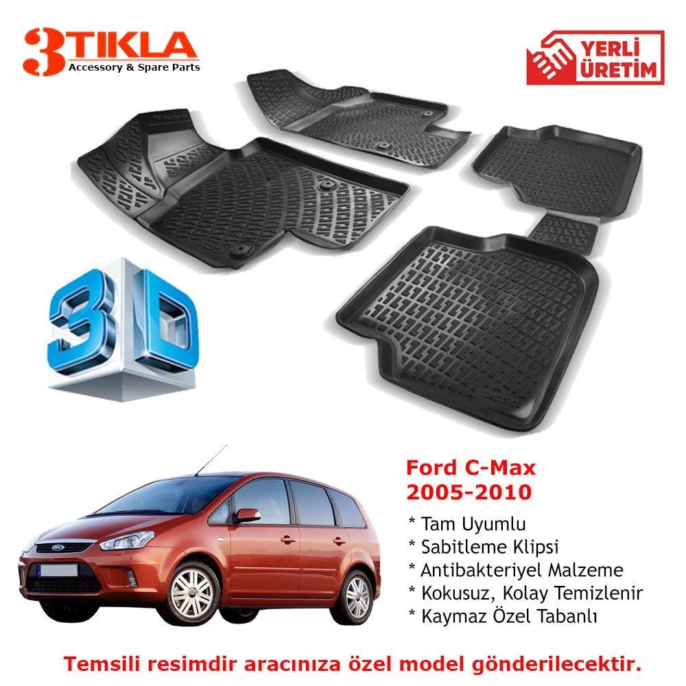 Ford C-Max 2005-2010 Premium 3D Havuzlu Paspas Seti
