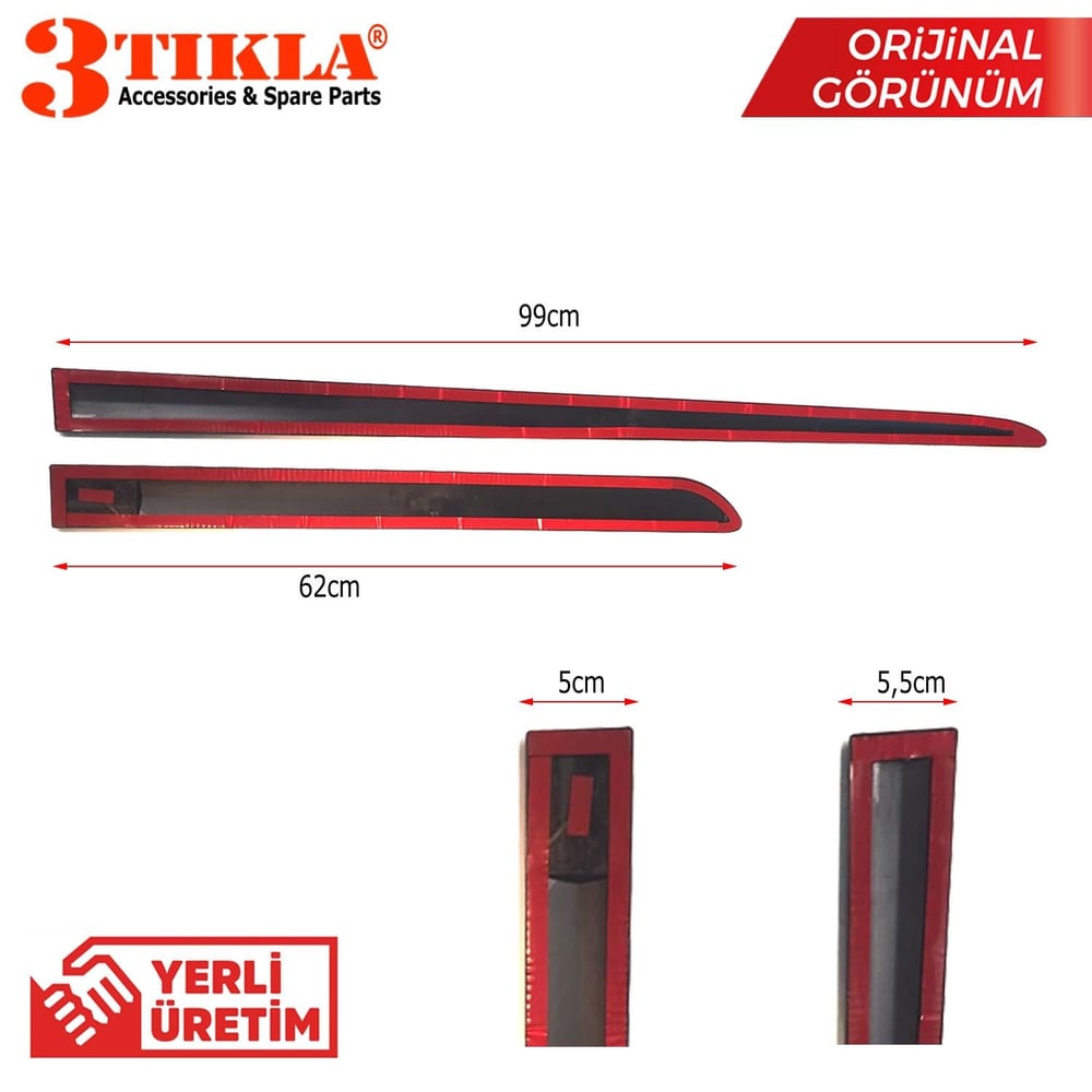 Hyundai Accent 2011-2018 Kırılmaz  ABS Yan Kapı Koruma Çıtası Siyah 1. Kalite Yerli-