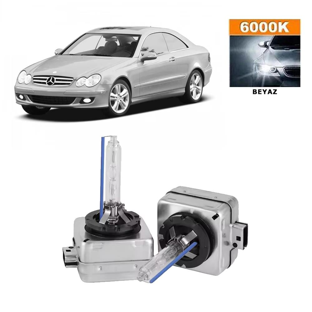 Mercedes CLK Serisi C209 2002-2009 Xenon D1S / D1R 6000K Beyaz HID Xenon Ampul 2 Adet