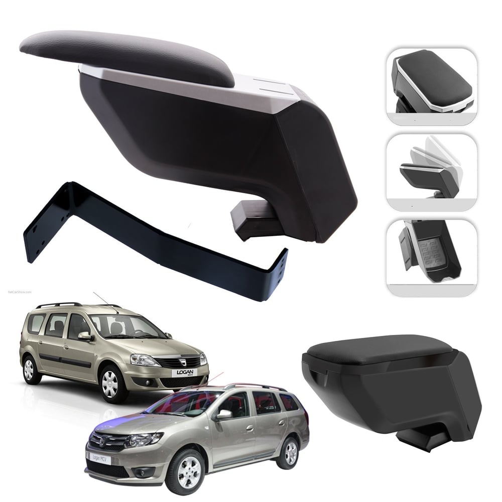 Mis Paket Dacia Logan MCV 2004-2023 Delmesiz Çelik Ayaklı Kolçak + Askılı Koku + Micro Fiber Bez + Torpido Süngeri