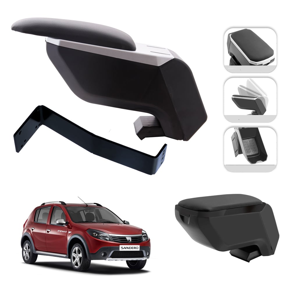 Mis Paket Dacia Sandero 2008-2012 Delmesiz Çelik Ayaklı Kolçak + Askılı Koku + Micro Fiber Bez + Torpido Süngeri