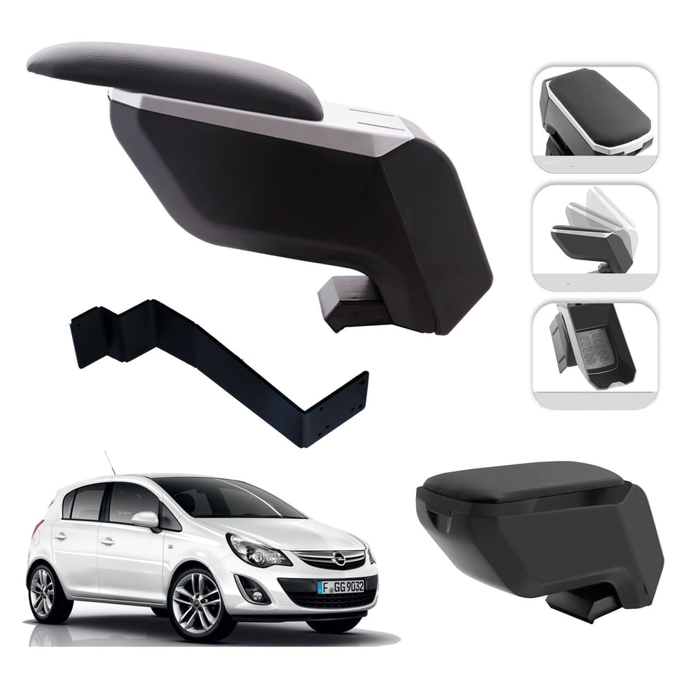 Mis Paket Opel Corsa D 2006-2014 Delmesiz Çelik Ayaklı Kolçak + Askılı Koku + Micro Fiber Bez + Torpido Süngeri