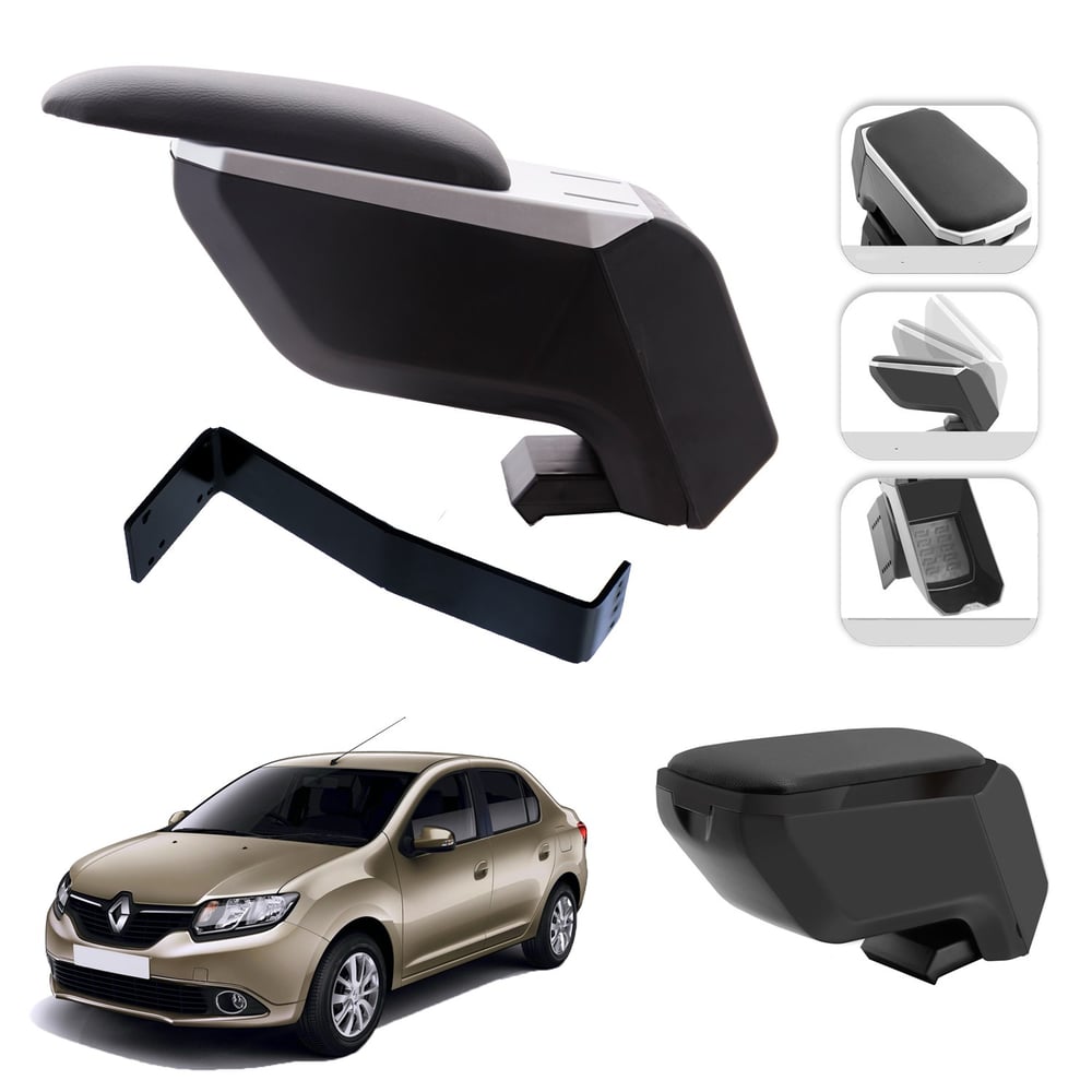 Mis Paket Renault Symbol  2014-2020 Delmesiz Çelik Ayaklı Kolçak + Askılı Koku + Micro Fiber Bez + Torpido Süngeri