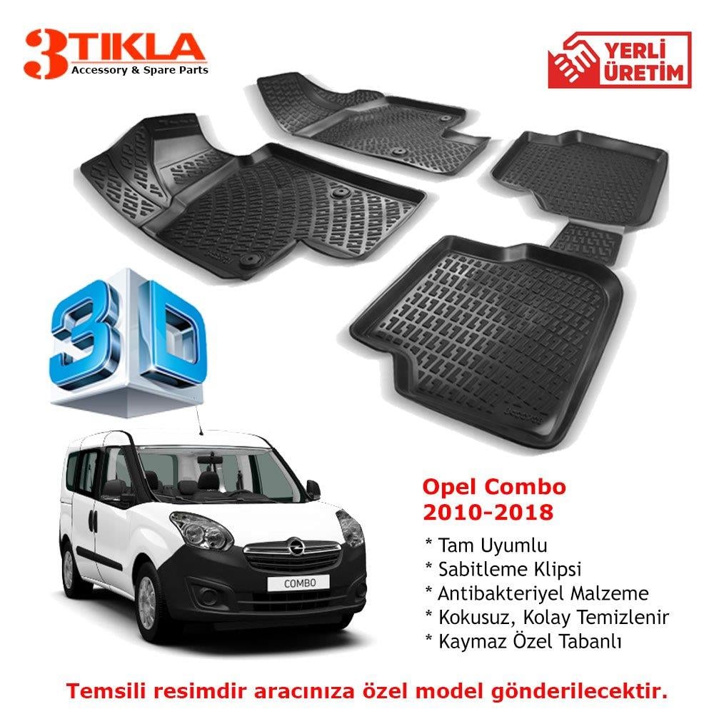 Opel Combo 2010-2018 Premium 3D Havuzlu Paspas Seti