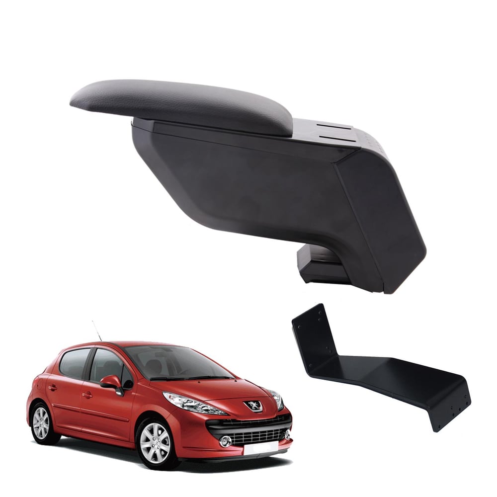 Peugeot 207 2009 Delmesiz Çelik Ayaklı Siyah Kolçak Kol Dayama