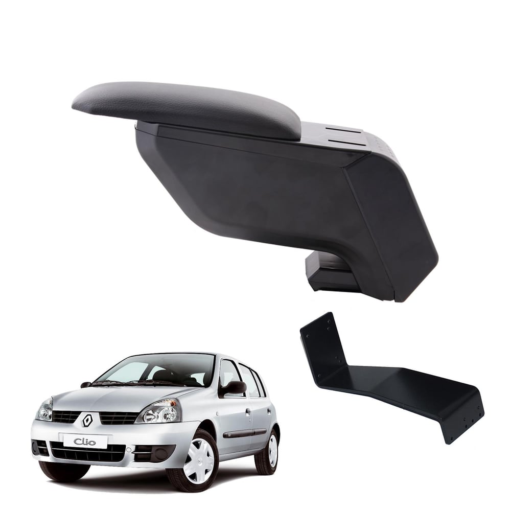 Renault Clio HB 2002 Delmesiz Çelik Ayaklı Siyah Kolçak Kol Dayama