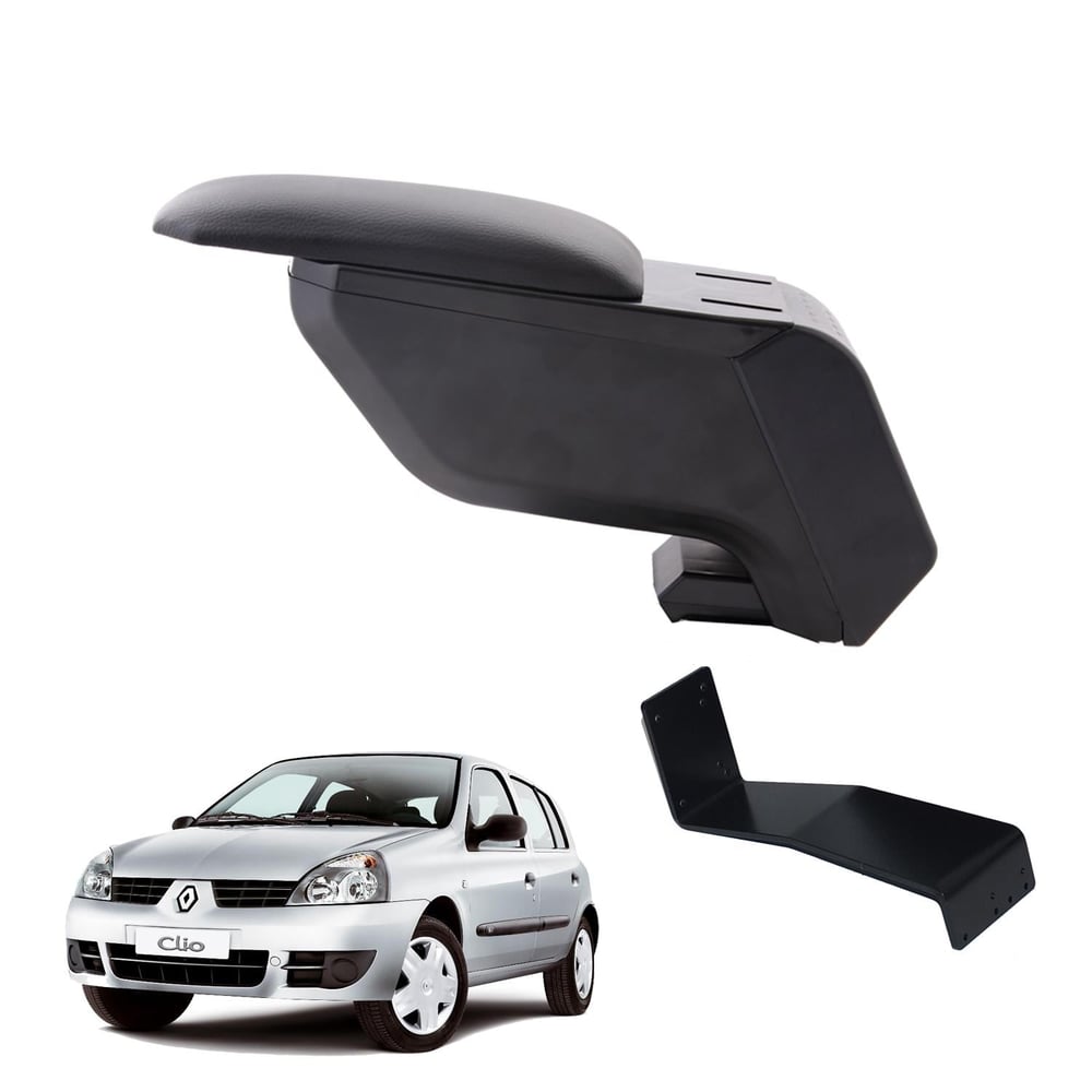 Renault Clio HB 2003 Delmesiz Çelik Ayaklı Siyah Kolçak Kol Dayama