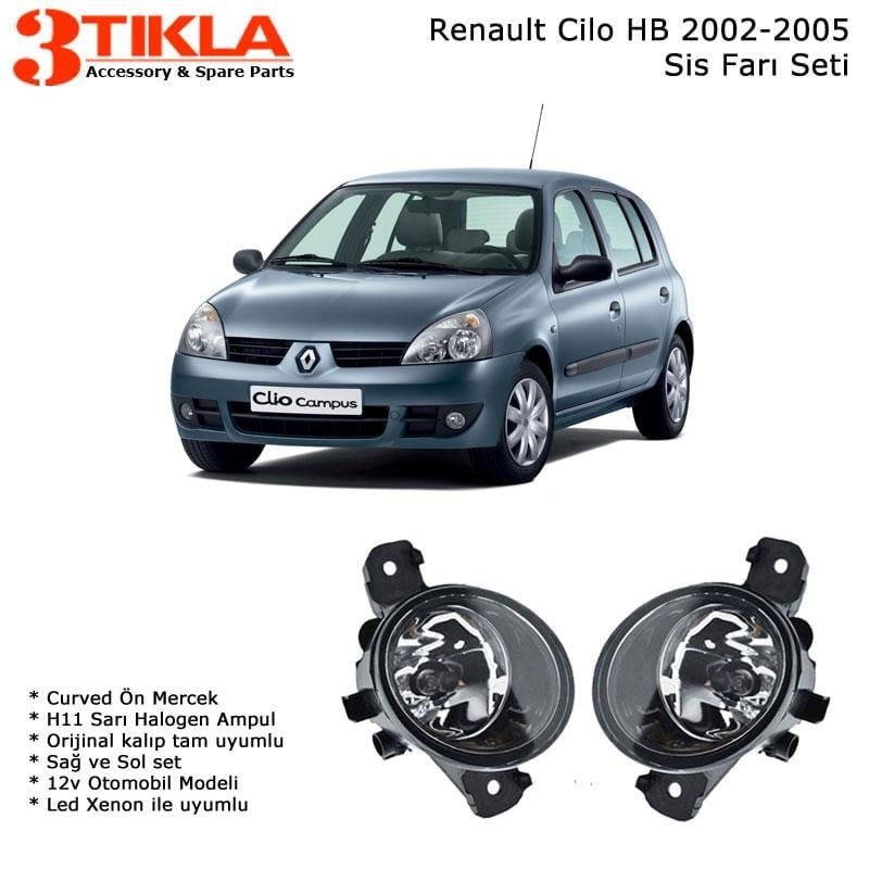 Renault Clio II HB 2004 Sis Farı Takımı Ampullü Tam uyumlu