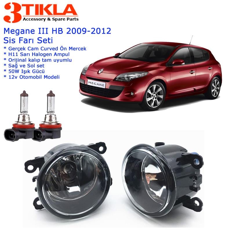 Renault Megane III HB 2012 Sis Farı Set Oem: 8200074008