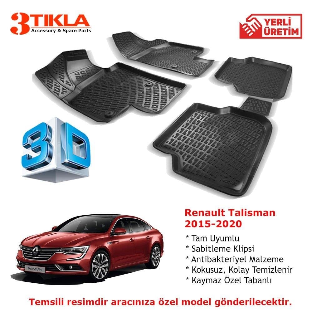 Renault Talisman 2015-2020 Premium 3D Havuzlu Paspas Seti