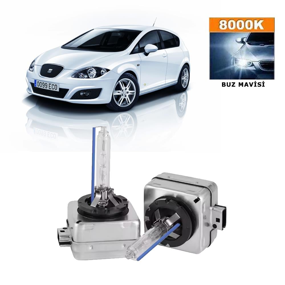 Seat Leon MK2 2006-2012 D1S / D1R 8000K Buz Mavisi HID Xenon Ampul 2 Adet