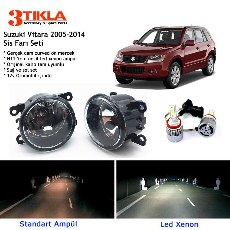 Suzuki Vitara 2005-2014 Beyaz Led Xenon Sis Farı Seti