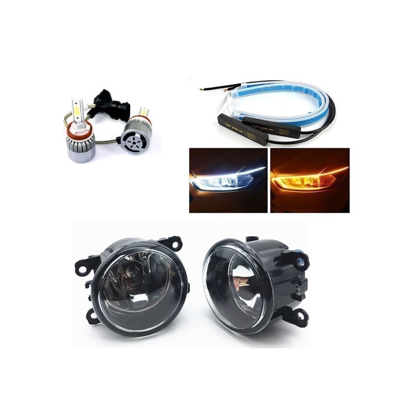 Ciroen C-Elysee 2012-2023 Led Xenon Sis Farı + Far Üstü Kayan Led Seti