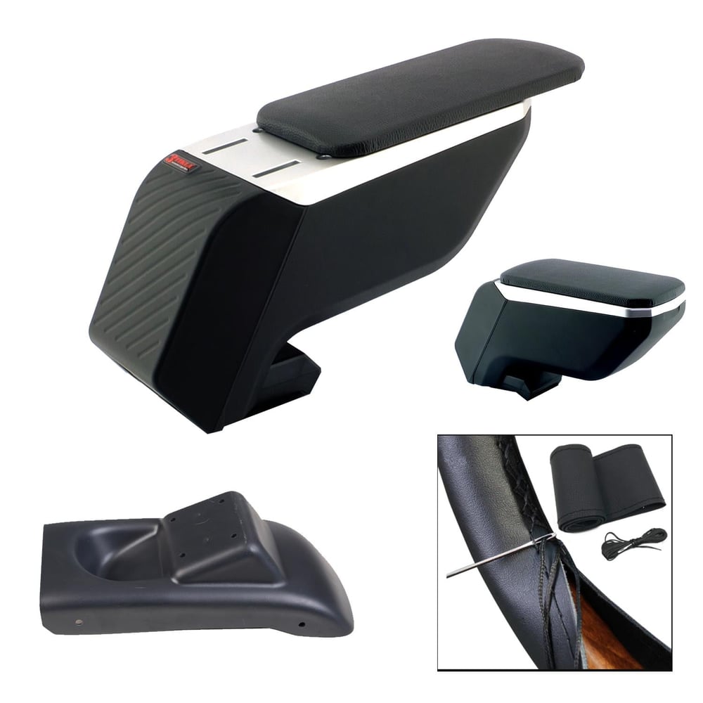 VW Caddy 2004-2015 Premium HQ Lüks ABS Ayaklı Gri-Siyah Kolçak