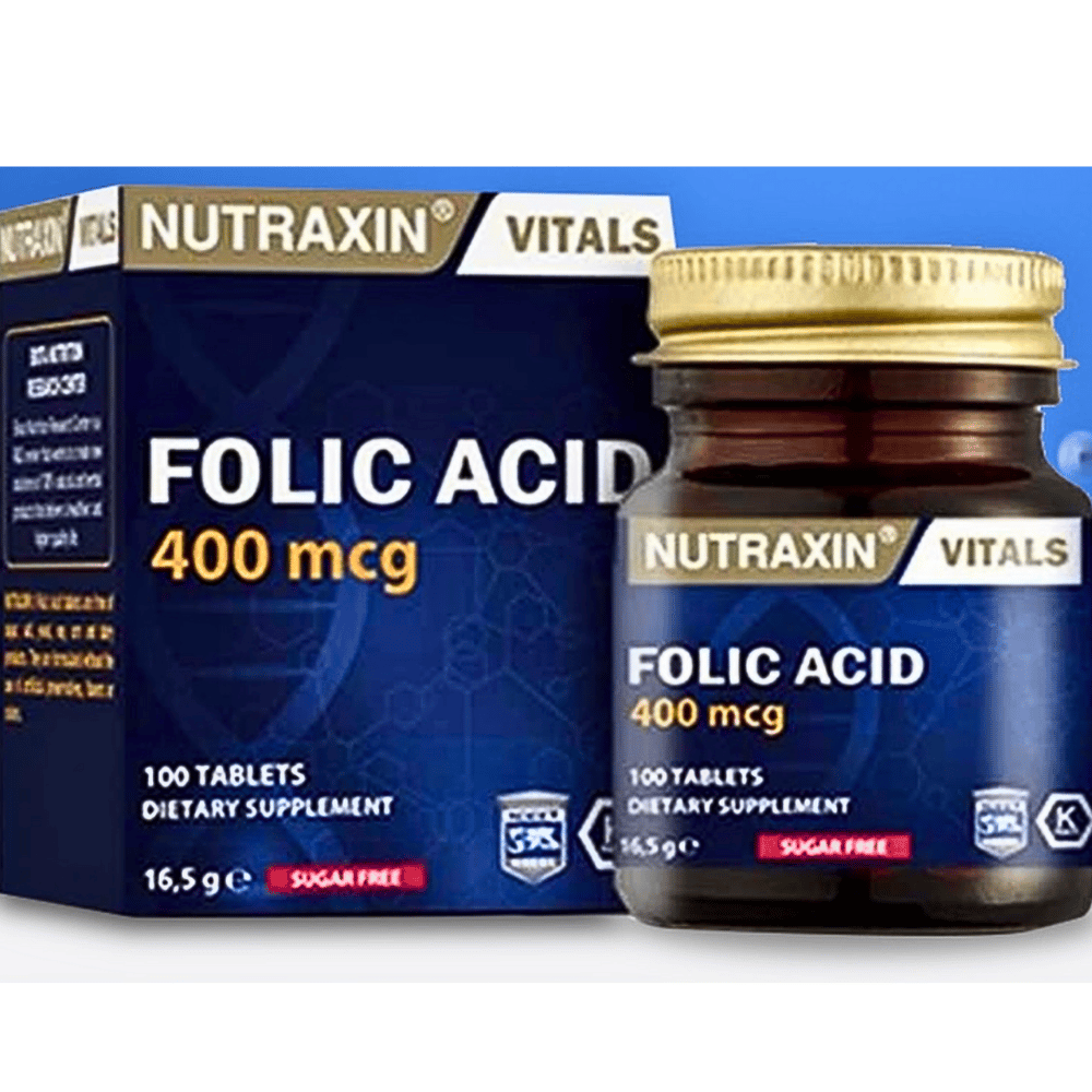  Nutraxin Folic Acid 400 mcg 100 Tablet 