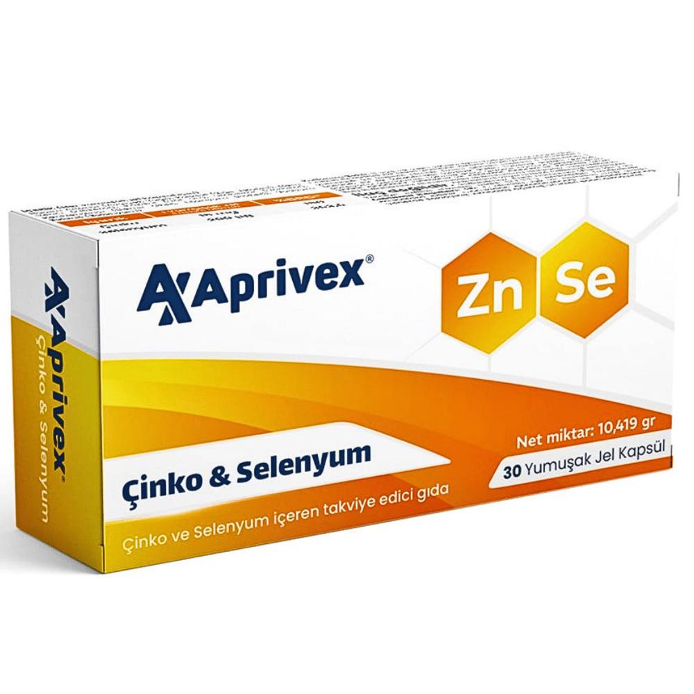 Aprivex Çinko-Selenyum 30 Yumuşak Kapsül