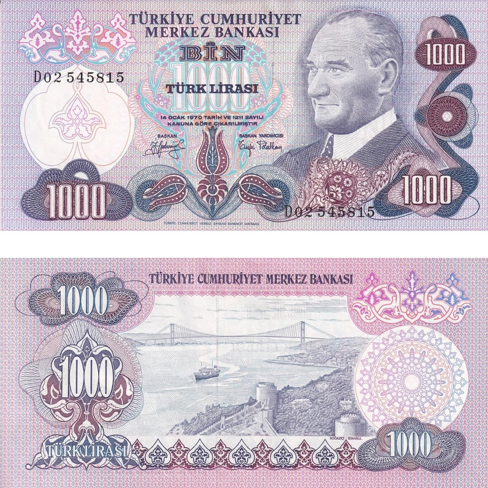 6. Emisyon 2. Tertip 1000 Lira - ÇİL 