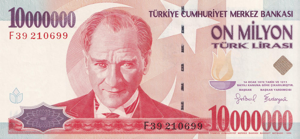 7. Emisyon 10.000.000 Lira - F39 - ÇİL 