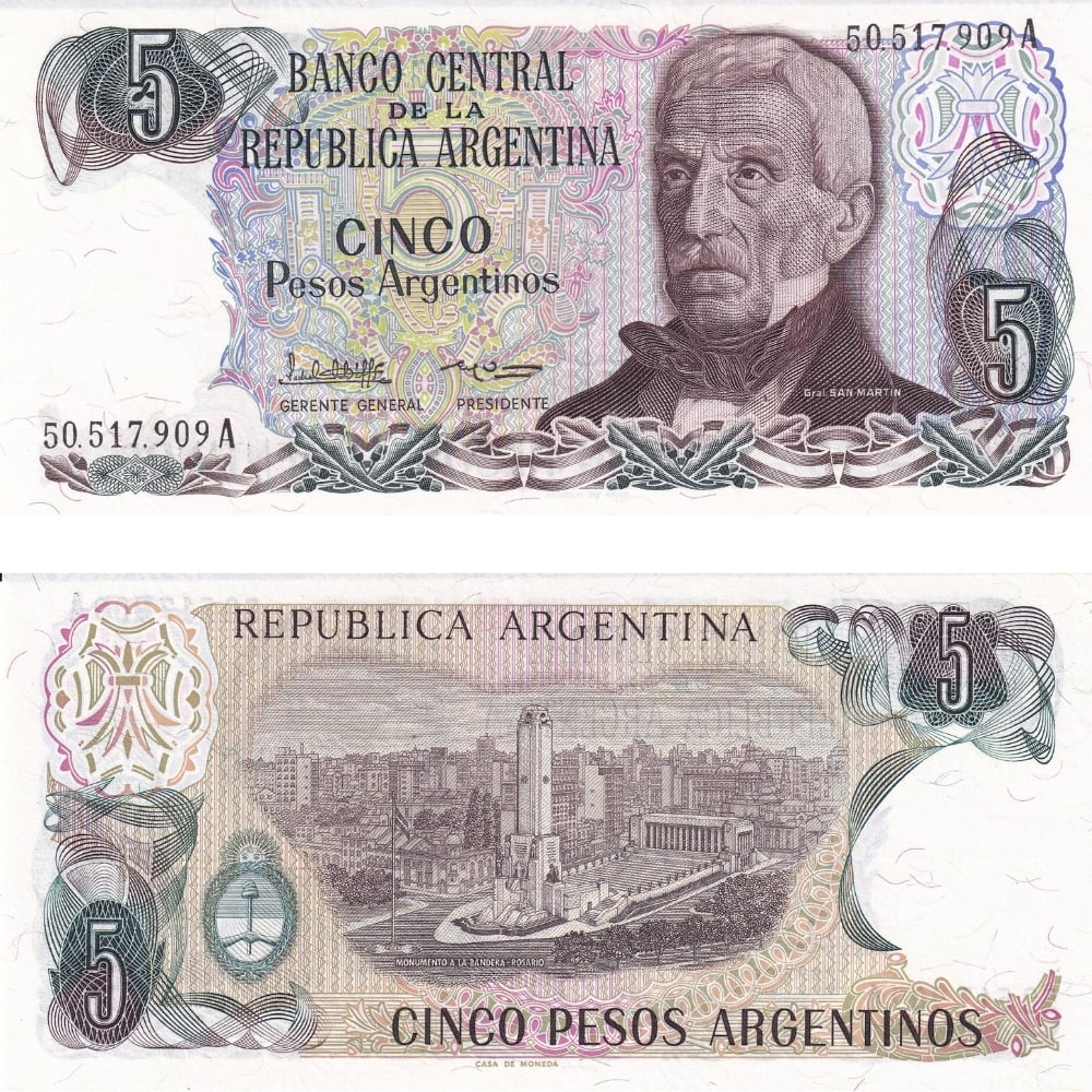 Arjantin 5 Pesos - 1983 - ÇİL