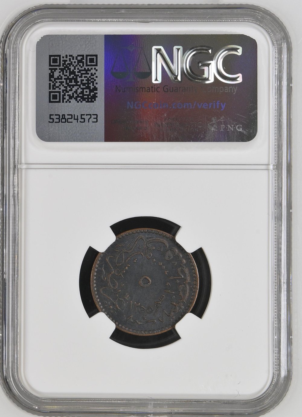 Sultan Abdülmecid 1255/12 Bakır 5 Para - ÇİL - NGC MS62 BN
