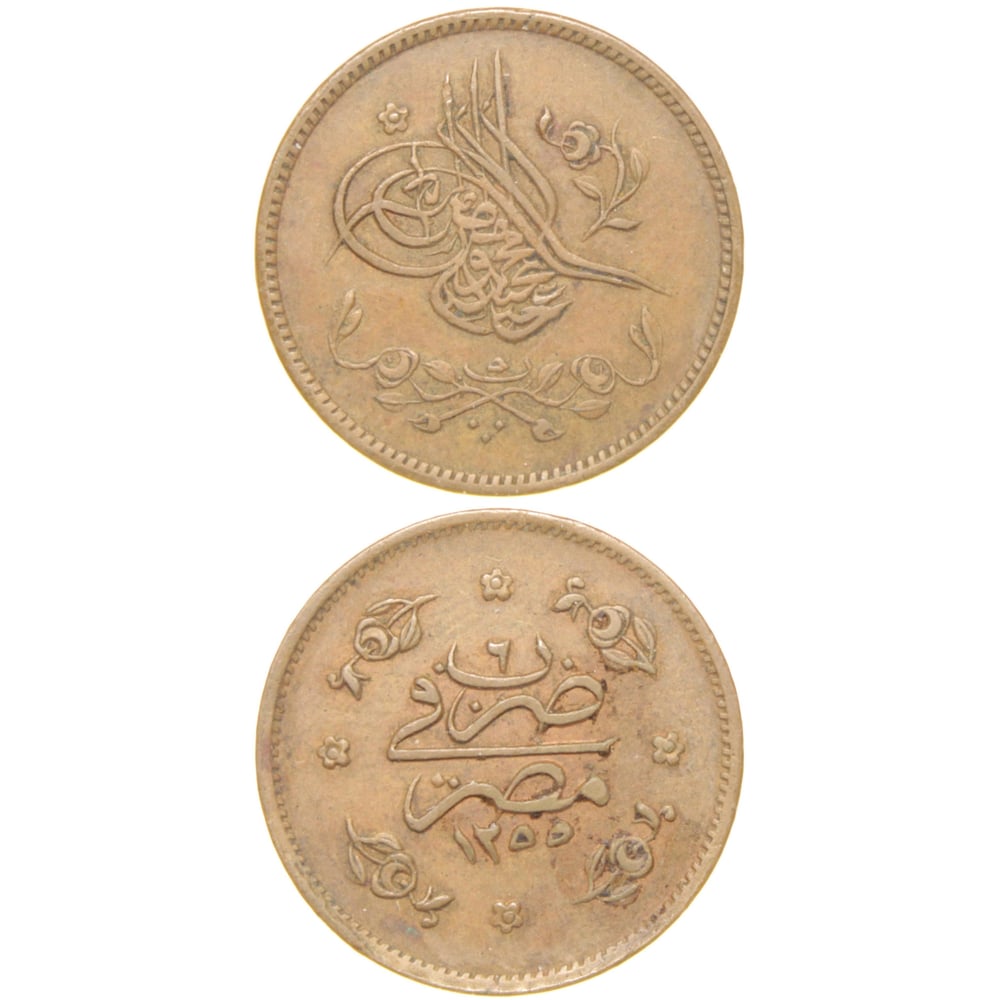 Sultan Abdülmecid 1255/6 Mısır - Bakır 5 Para - Çil Altı - ÇA (OM169)