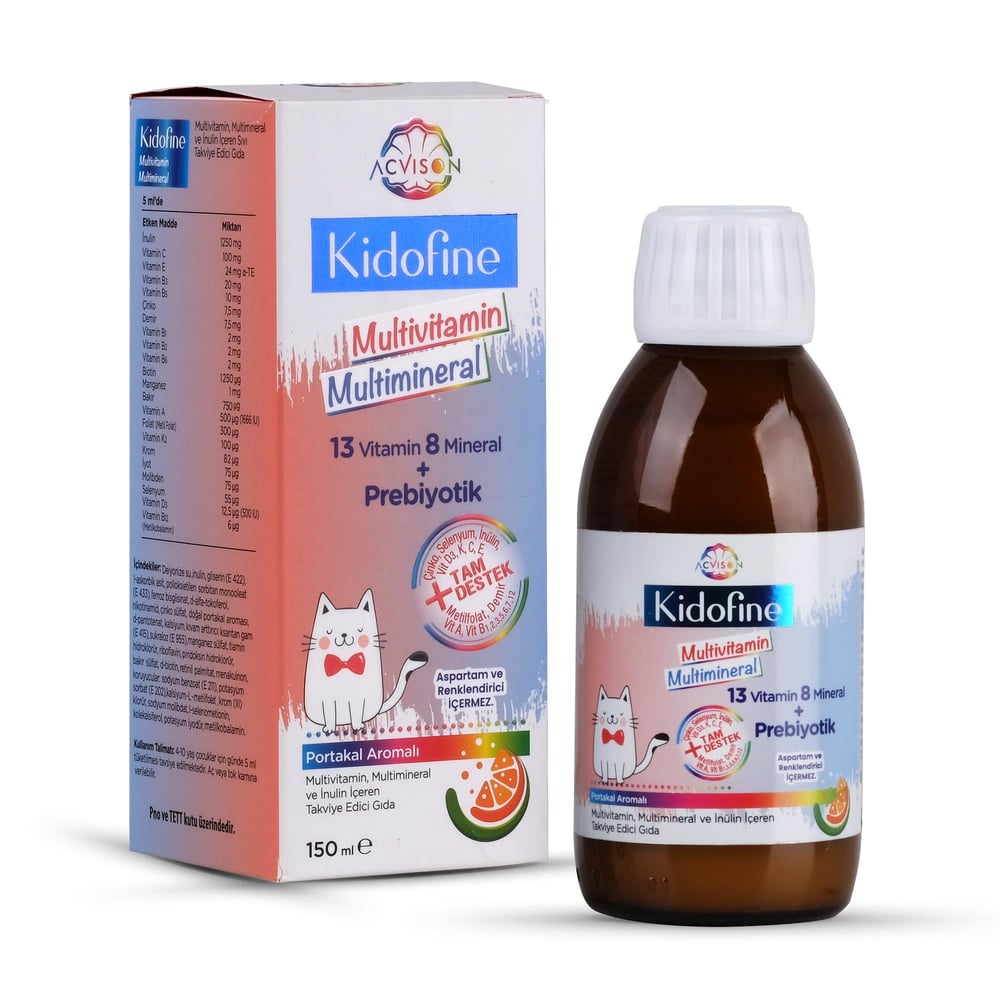 KİDOFİNE MULTİVİTAMİN TAKVİYE EDİCİ GIDA