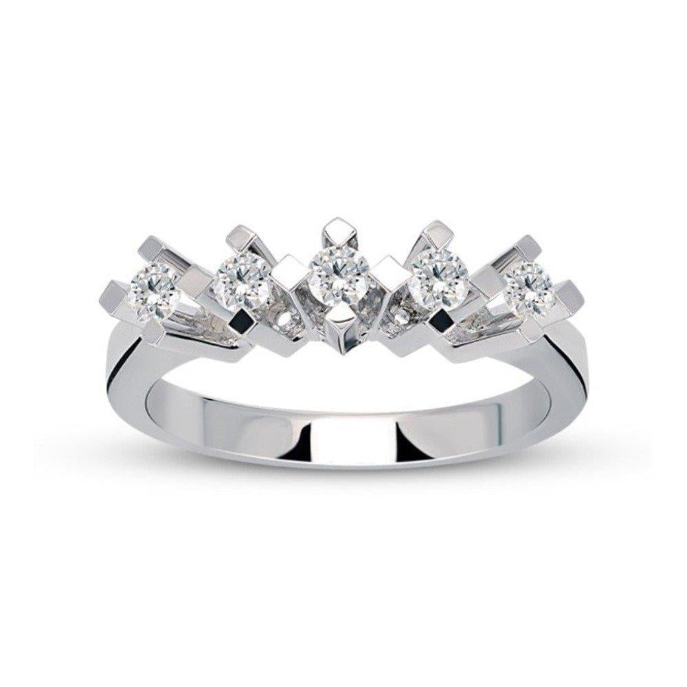 0.35 Karat Pırlanta 5 Taş Alyans Yüzük