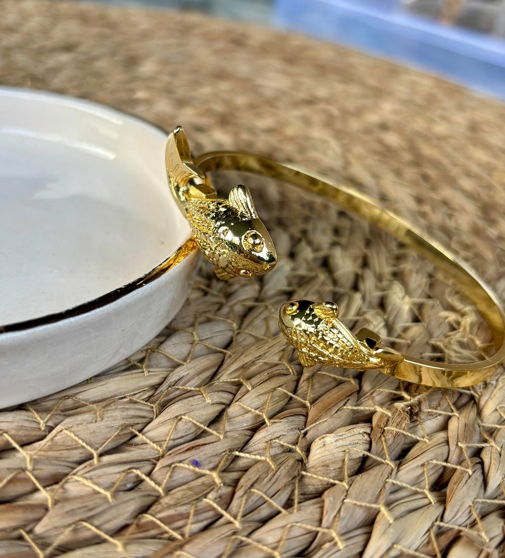 Gold Balık Model Kelepçe Bileklik