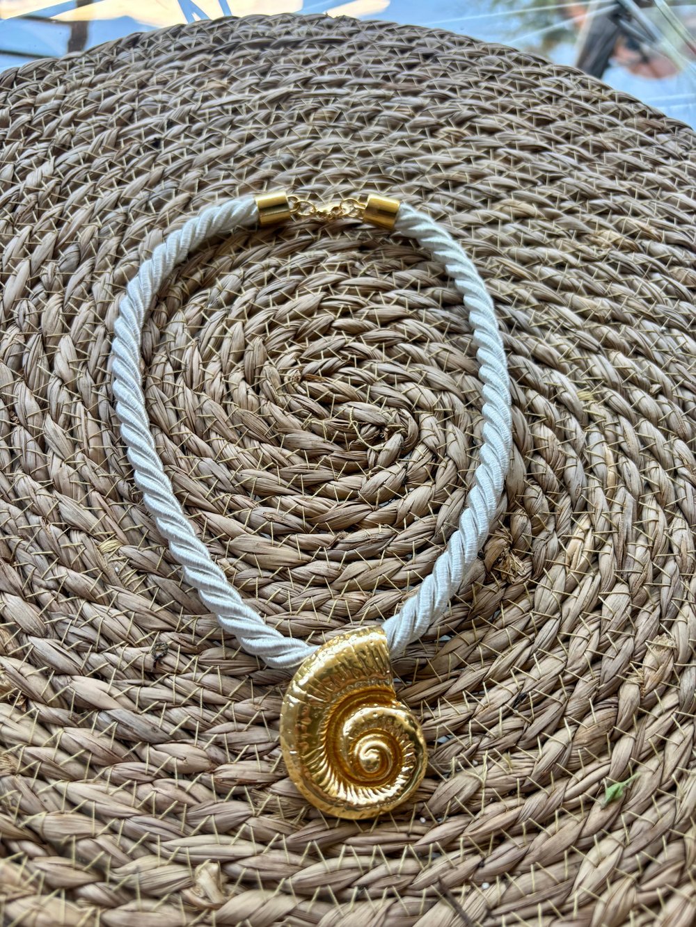 Gold Deniz Kabuklu Halat Kolye