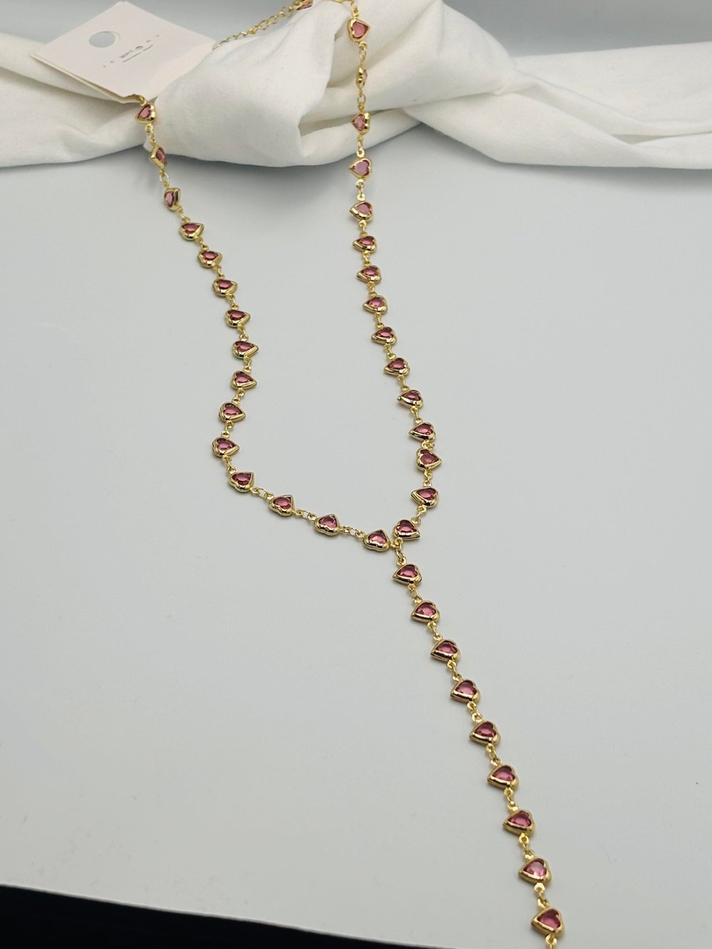 Gold Pembe Kalpli Y Kolye