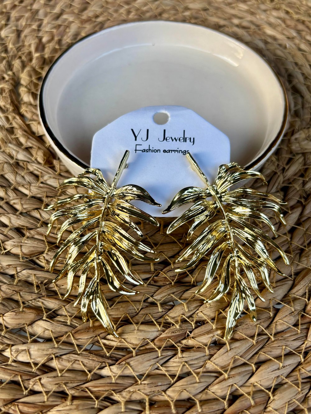 Gold Yaprak Küpe