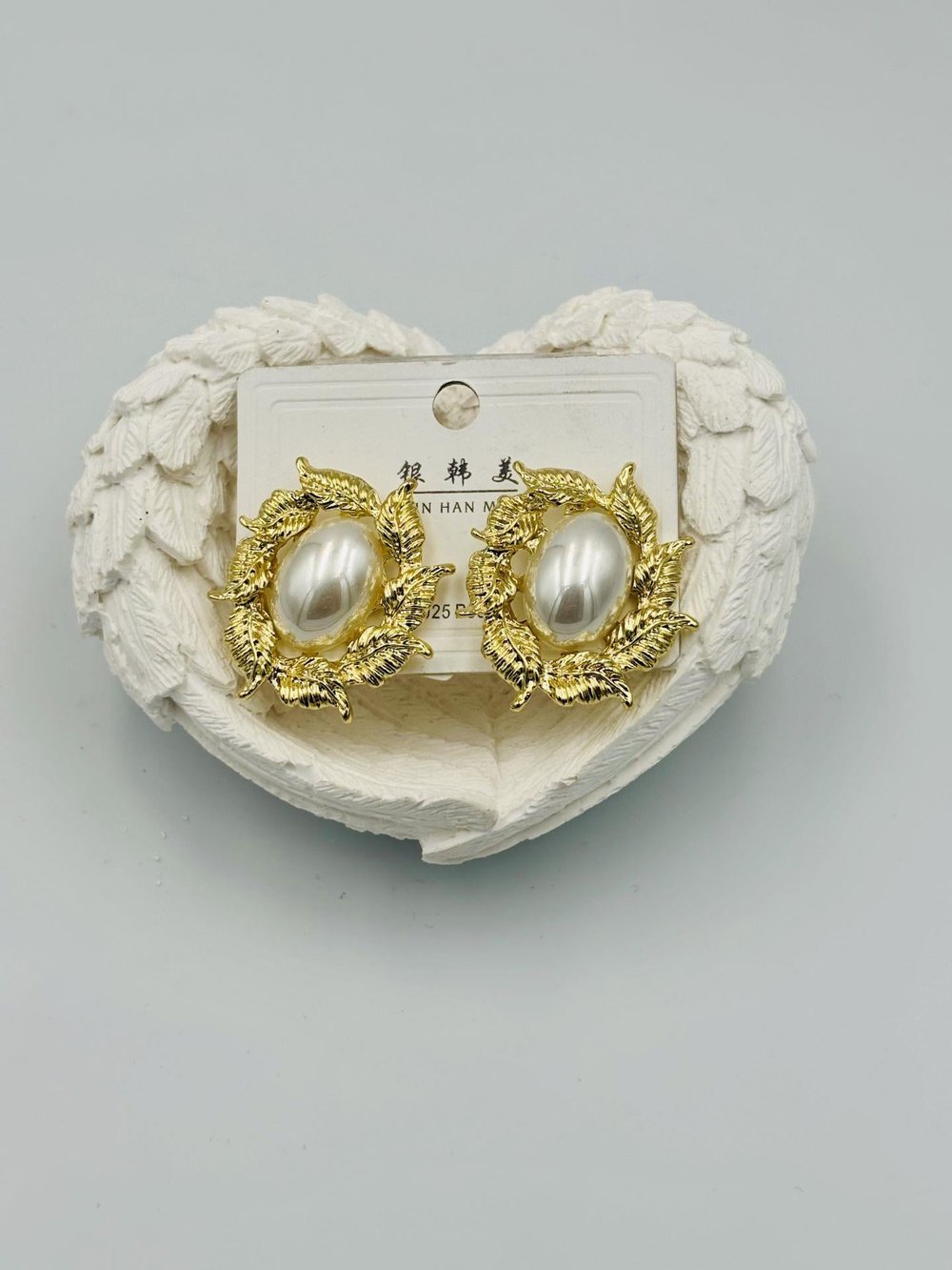 İncili Gold Küpe
