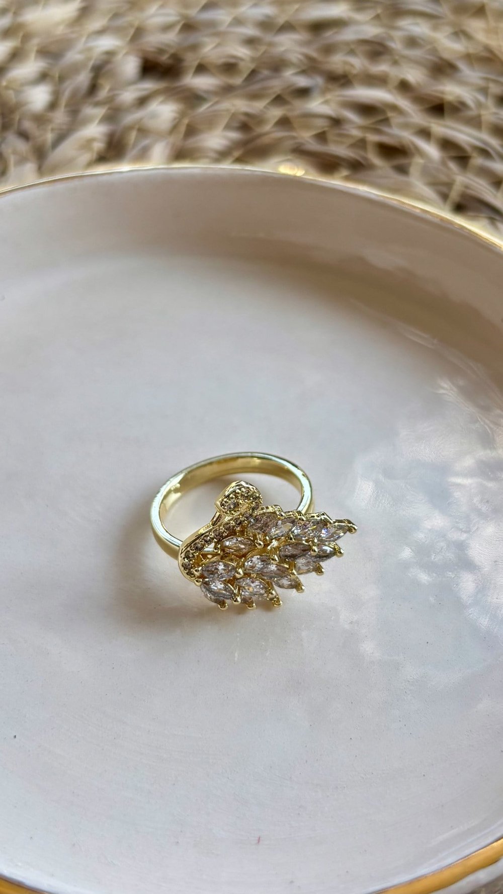 Kuğu Model Gold Renk Yüzük