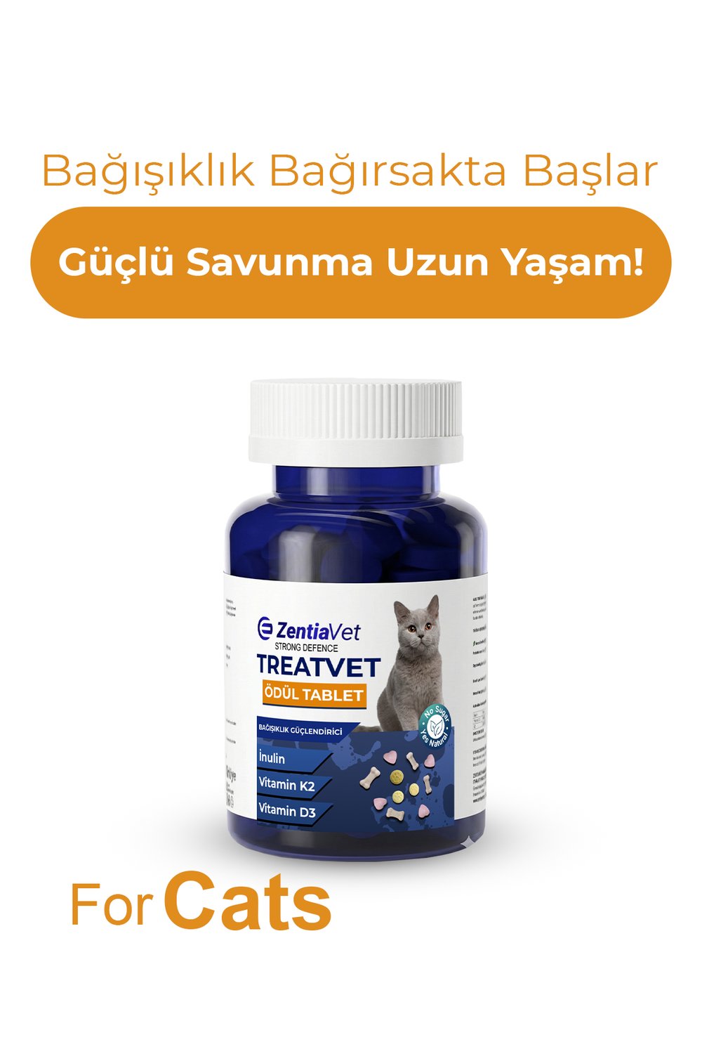Kedi Bağışıkllık Güçlendirici Ödül Tablet Kedi Vitamini Kedi Ödül Maması Kediler İçin Probiyotik