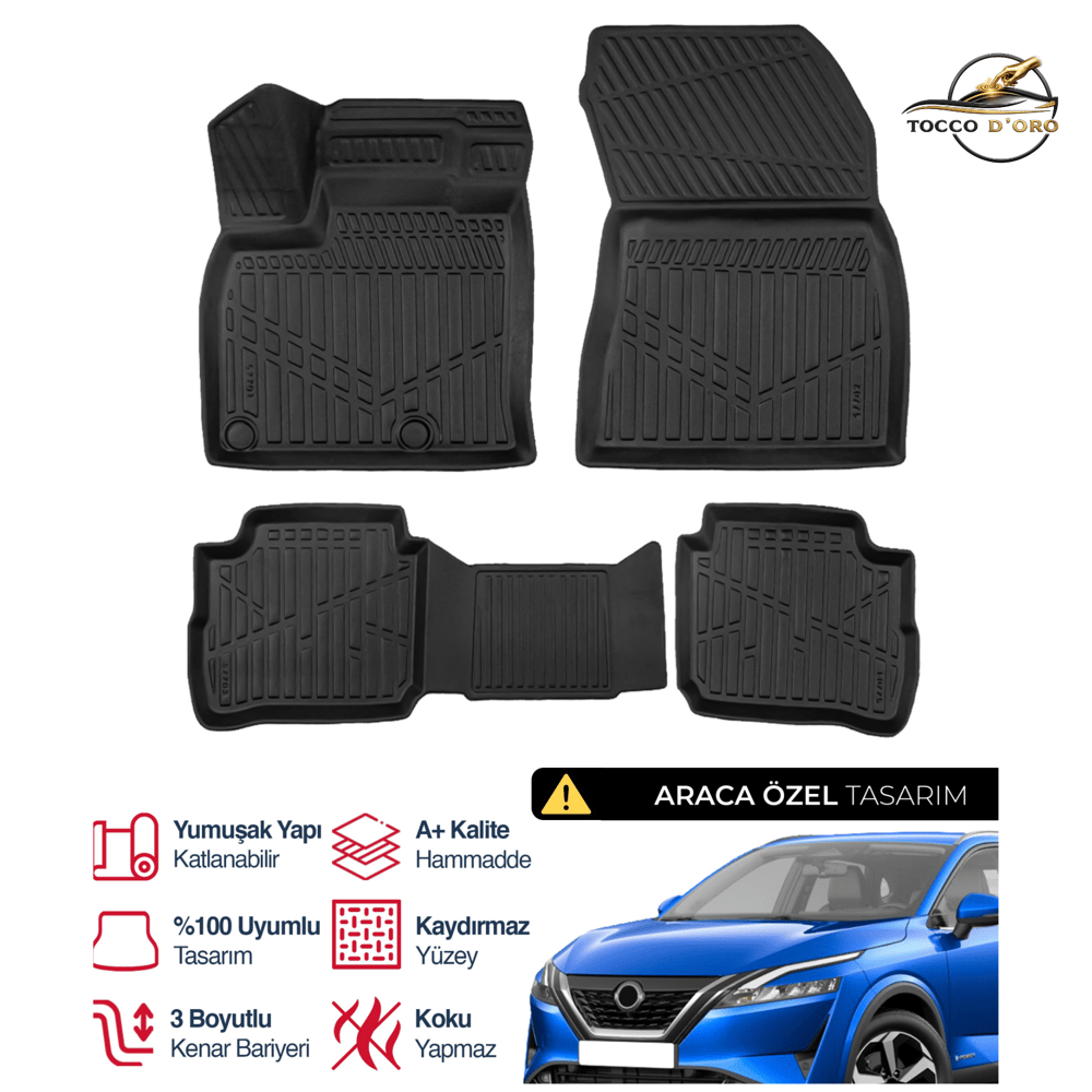 Nissan Qashqai e-Power 3D Plus Havuzlu Paspas 2022+